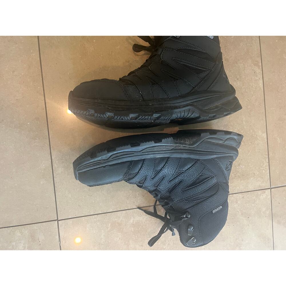 Tactical Performance Black Leather Combat Boots Men 8.5 Utility Workwear Outdoor - Picture 7 of 12